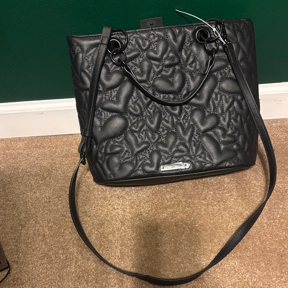 Chic Black Quilted Tote Bag